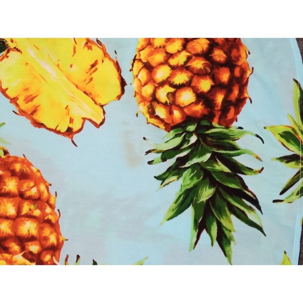Men's Shirt Shein Button Up Short Sleeve Pineapple Print Hawaiian Size XL - Picture 9 of 10